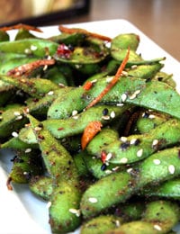 Togarashi Edamame Beans by chef Gabe Caliendo of the Lazy Dog Café